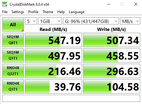 Crucial BX500 SATA SSD test